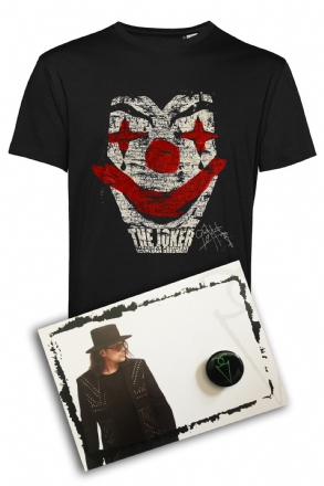 T-shirt Joker + cartolina e pins