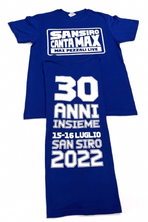 T-shirt Canta Max Blu + fascetta + patch