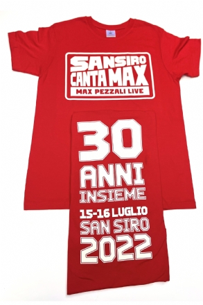 T-shirt Canta Max Rossa + fascetta + patch