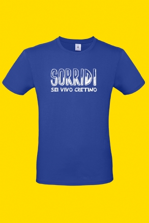 t-shirt blu Sorridi