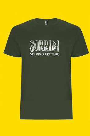 t-shirt verde Sorridi