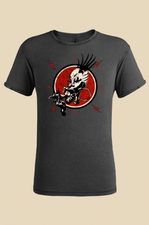 T-shirt nera Vintage Logo