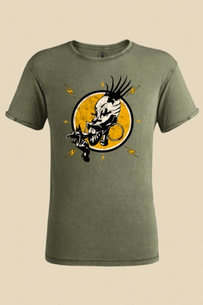 T-shirt verde Vintage Logo