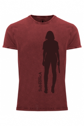 t-shirt red vintage silouette
