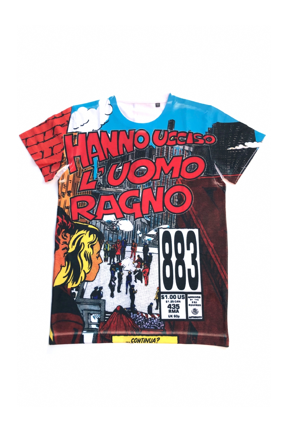 T shirt allover Uomo Ragno Max Pezzali 883 MosquitoTour