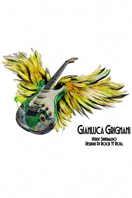 T-shirt bianca Chitarra Ali - 2