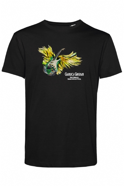 T-shirt nera Chitarra Ali - 1