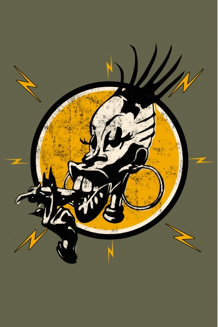 T-shirt verde Vintage Logo - 2