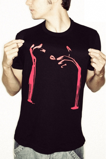T-shirt nera unisex Psycodelice - 1